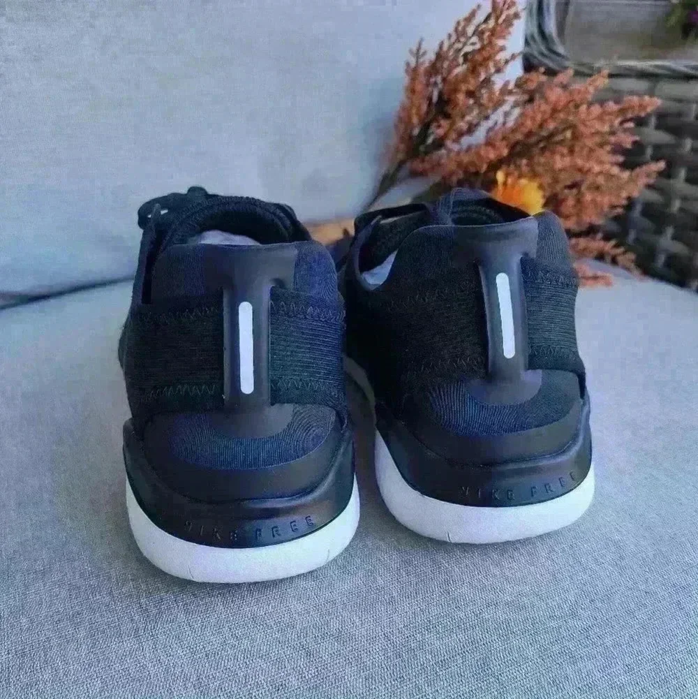 Nike Free RN 2018 Black Sneakers Customized with Crystal Rhinestones